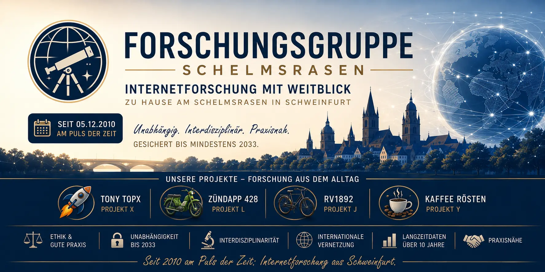 Banner der Forschungsgruppe Schelmsrasen